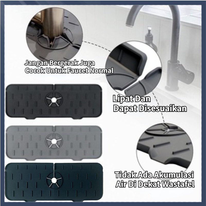 【COD】Faucet Wasted Splash Guard /Sat Faucet Silicone Untuk Wastafel Dapur / Wastafel Gadget Dapur Pelindung Countertop