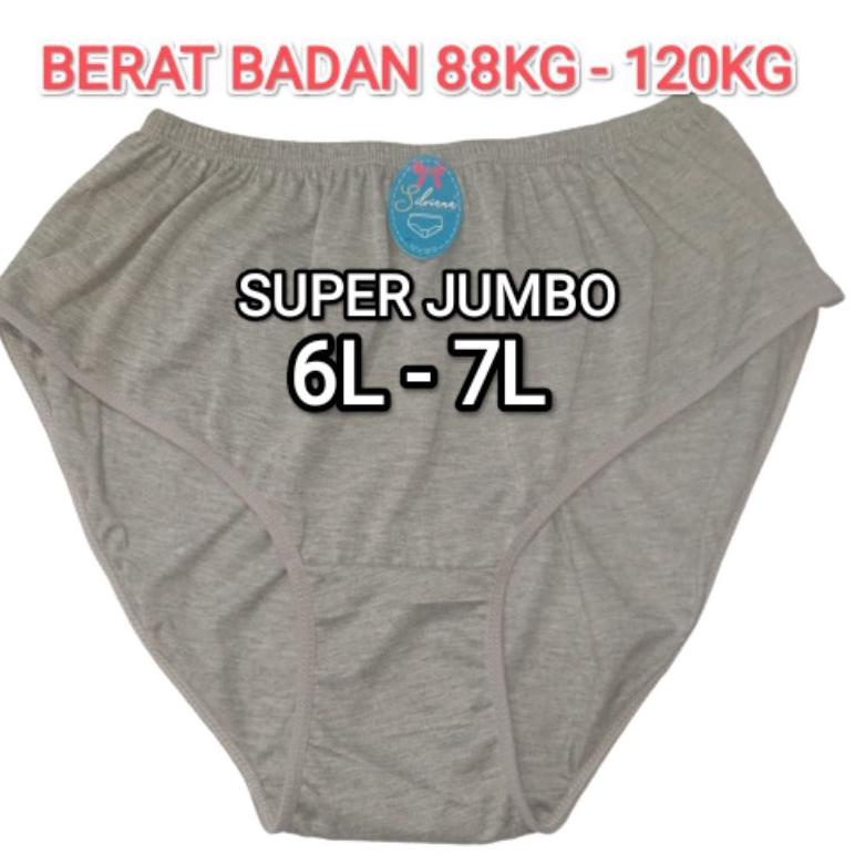 Terbaru Celana Dalam Wanita Super Jumbo Extra Murah Katun 6L - 7L BB 88kg - 120kg Cd Cewek Big Size 