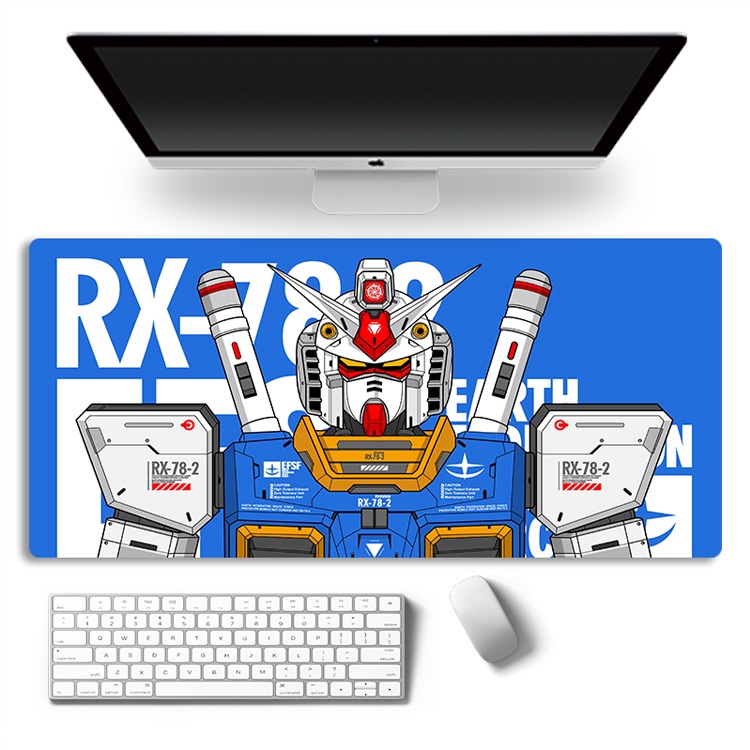 Gundam Oversized Mouse Pad Kantor Cowok Cewek Keren Kartun Ukuran Besar Alas Meja Komputer Notebook Keyboard Pad