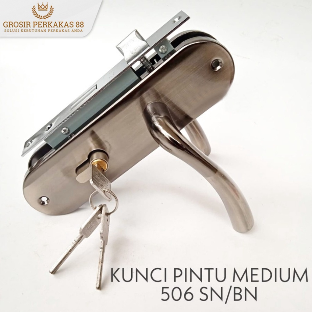 Handel Pintu Rumah Set Pegangan Kunci Kamar Konci Slot Handle Gagang Hendel Medium