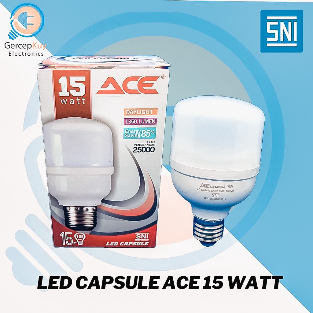 Lampu LED Capsule ACE 15 Watt Putih E27