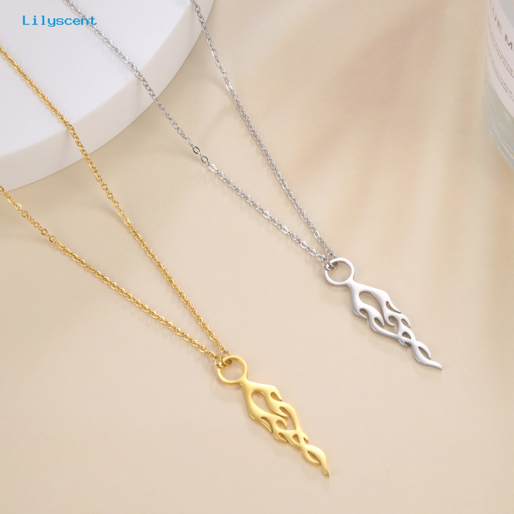 [LS] Liontin Kalung Warna Solid Berongga Keluar Indah Aksesori Perhiasan Dekoratif Permukaan Halus Bentuk Tahan Lama Wanita Kalung Hadiah