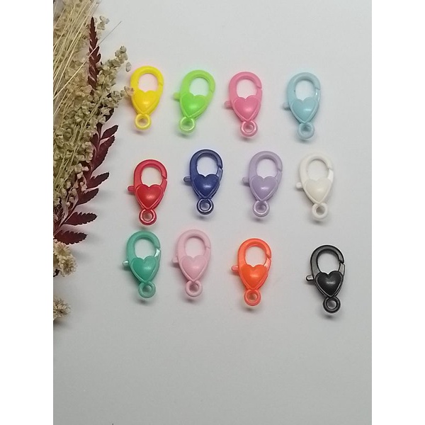 Kokot Udang Love Plastik Clasp Lobster Kait Love Kokot Udang Warna Heart Kait