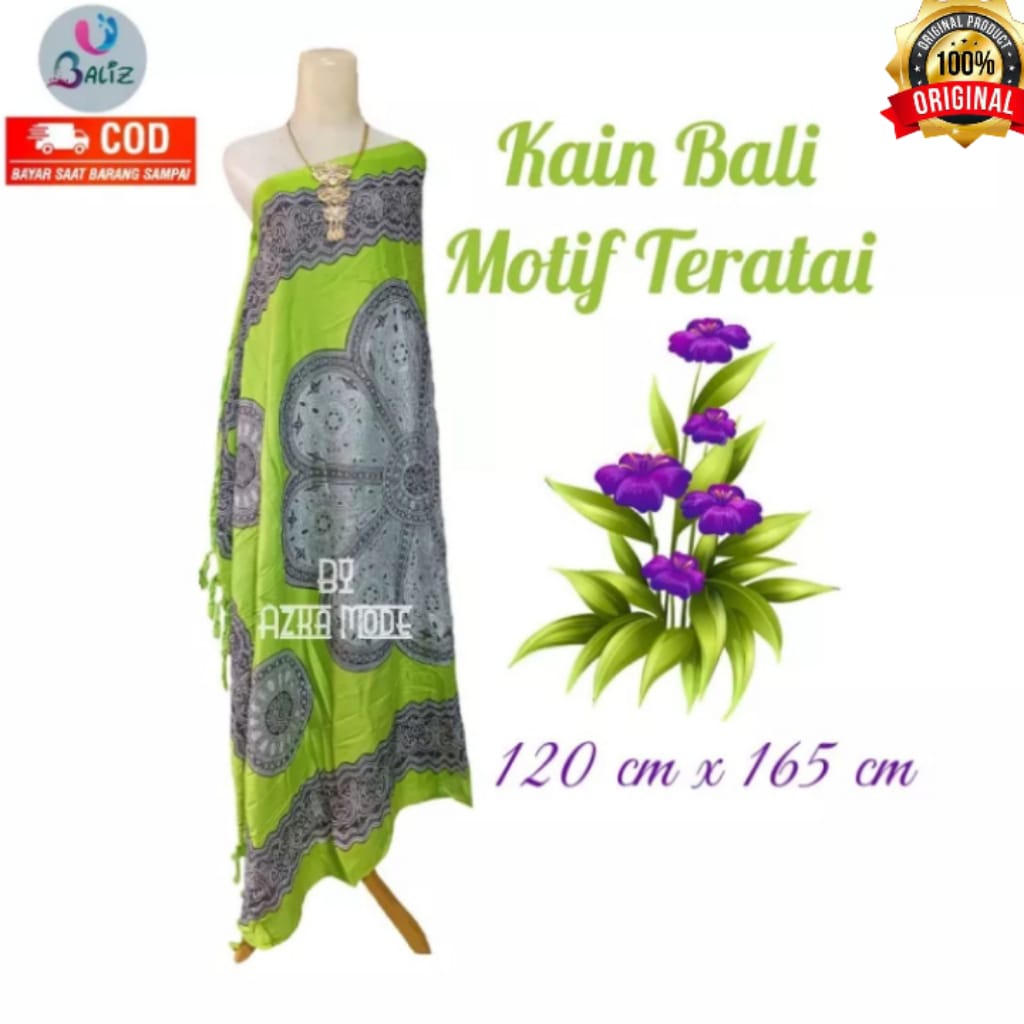 Kain Pantai Kain Bali Pantai - Kain Bali Motif Teratai Ukuran Standar - Sarung Pantai SEMBILAN MODE - Sarung Bali - Kain Pantai - Kain Katun Jepang - Kain Untuk Hiasan Dinding - Kain Untuk Plafon Mobil Truk Dan Mobil 3/4 Lainnya