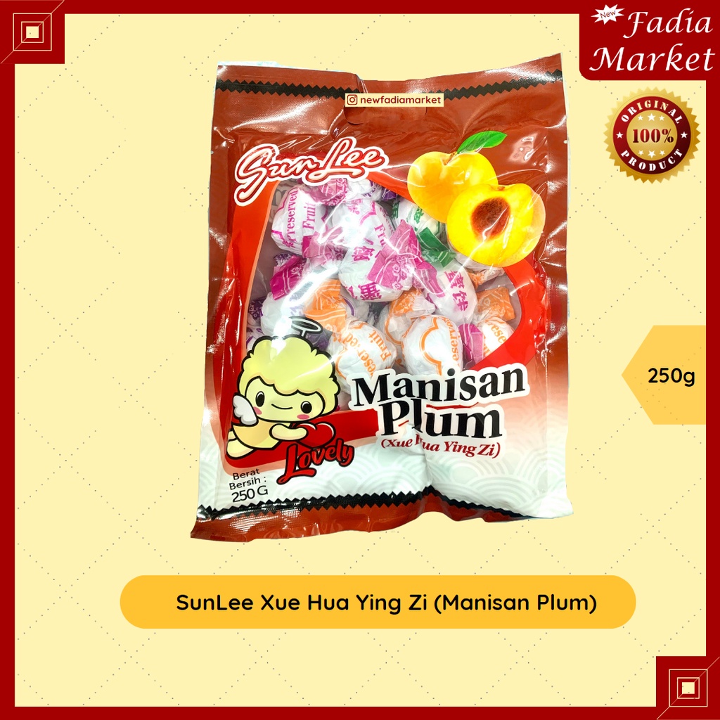 

Sun Lee Sunlee Xue Hua Ying Zi Manisan Plum Biji Imlek Sincia 250g