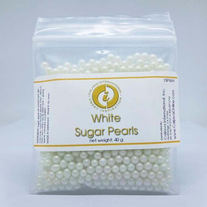 

Edible Sugar Pearl Sprinkles - White 40gr