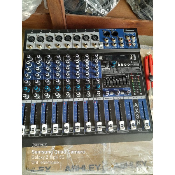 MIXER MACKIE AX8N 8 chanel efek 99 DSP ada equalizernya