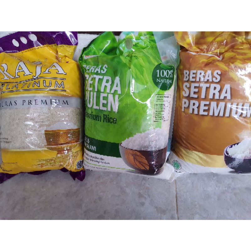 

Beras Premium beras pulen beras 5kg RAJA PLATINUM beras Ramos Premium