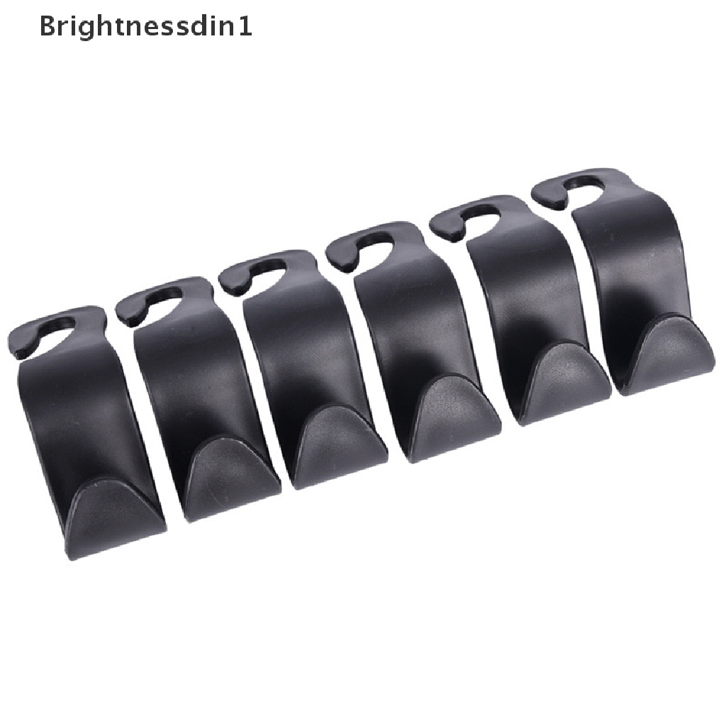 [Brightnessdin1] 2pcs Pengait Penyimpanan Gantungan Headrest Kursi Belakang Mobil Universal Untuk Tas Handbag Boutique