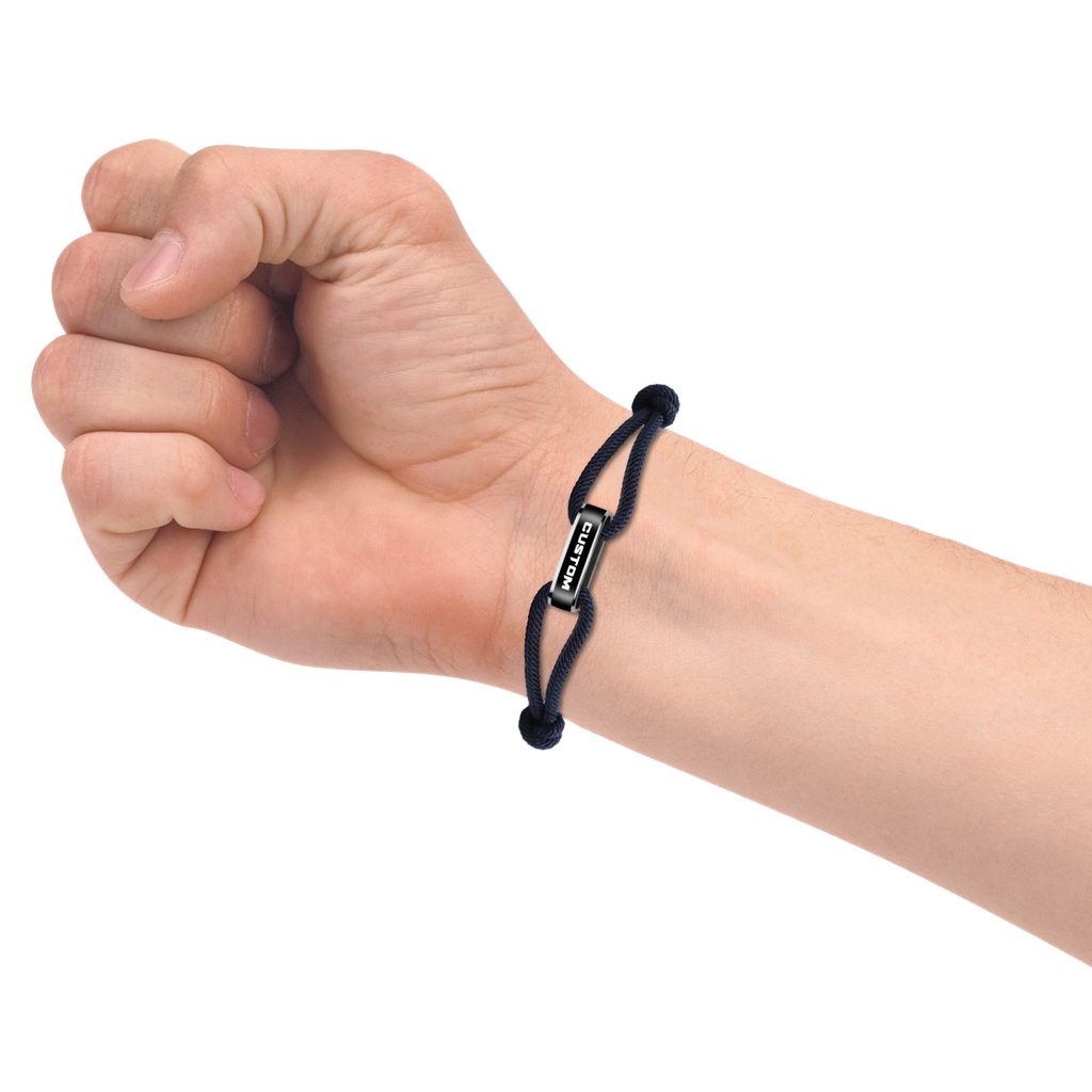 GELANG PARACORD CUSTOM NAMA TULISAN RING OVAL FLAT STAINLESS STEEL MODEL SIMPLE ADJUSTABLE