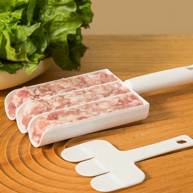 2pcs/set Ramah Lingkungan Kreatif Rumah Tangga Triple Pembuat Bakso Berguna Mesin Bola Ikan DIY Alat Masak Rumah Aksesoris Dapur