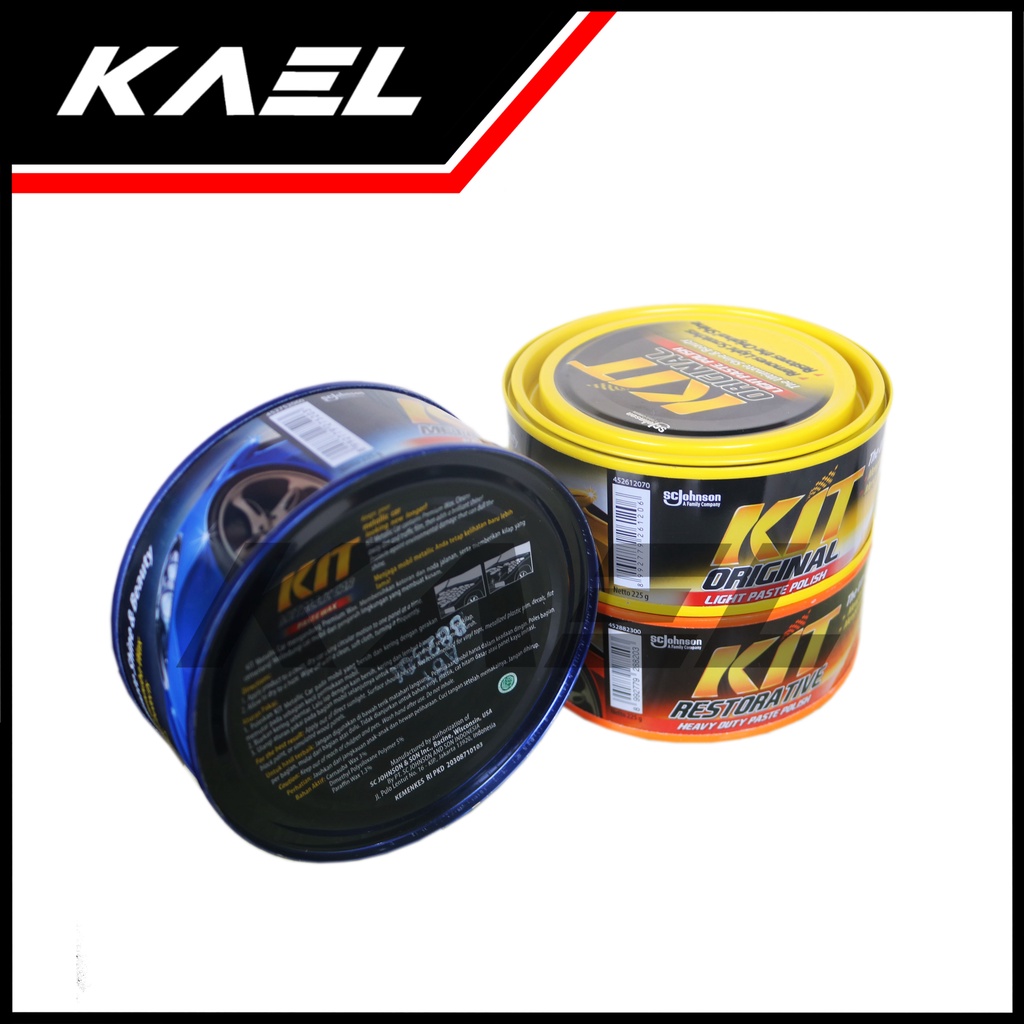 KIT Motor Paste Wax Original Metallic Restorative 60 225 Gram Cairan Pembersih Pengkilap Kilap Mengkilat Penghilang Baret Karat Metalic Restoratif