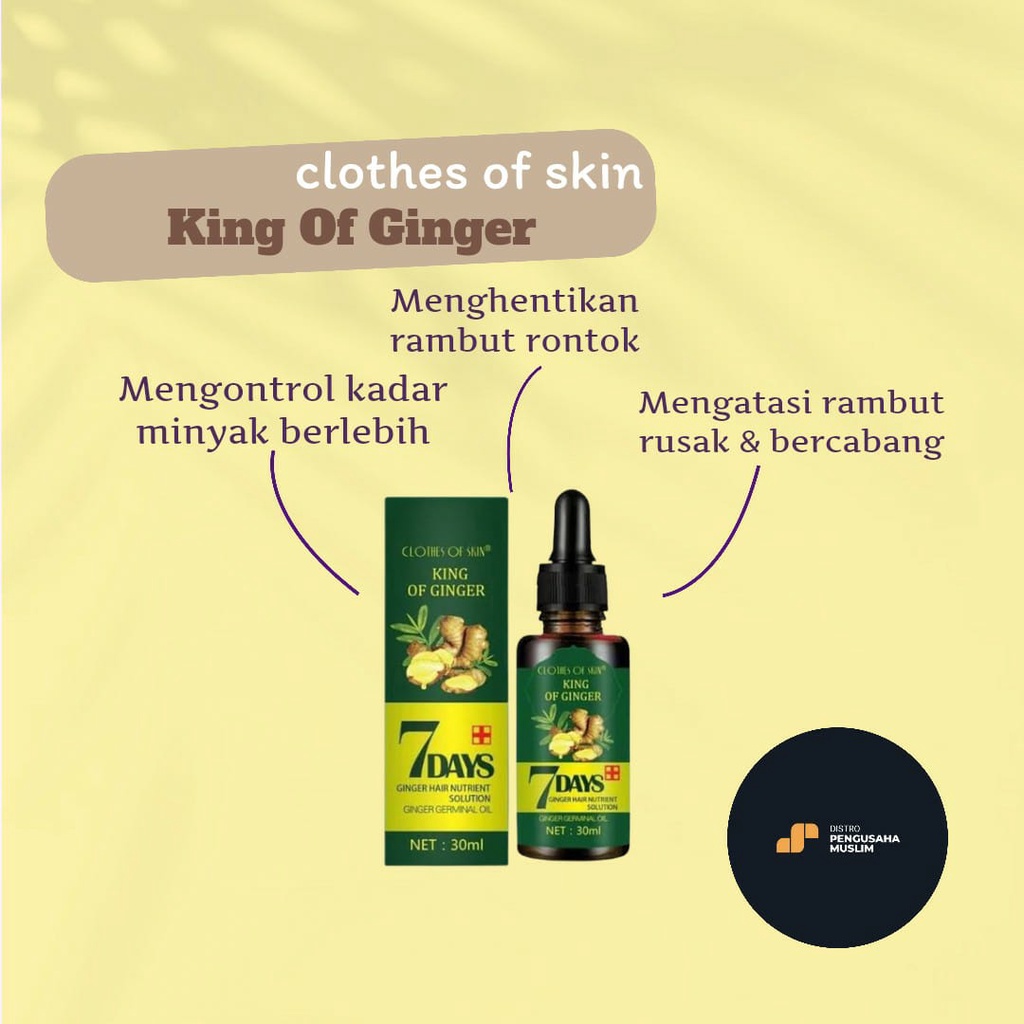 King Of Ginger 7 Days Penumbuh Rambut Botak 30ml Original Mengontrol Kadar Minyak Berlebih