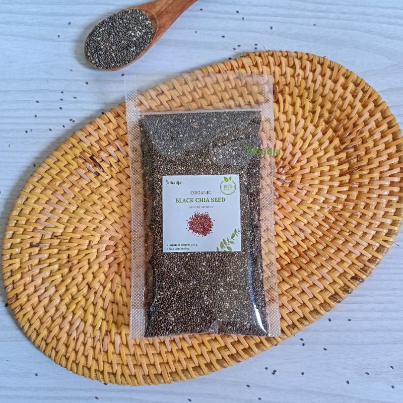 

Biji Cia Hitam 100gr, Organic Black Chia Seed 250 gr, Organik Black Chiaseed Mexico bkan Peru.