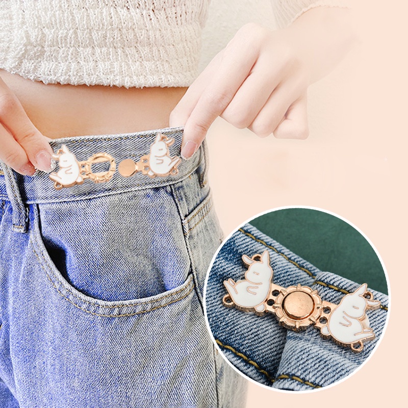 Jeans little magical skirt belt Sabuk Ketat Dan Perubahan Besar Sabuk Penyesuaian Ganti Ikat Pinggang Potong Gesper Tetap