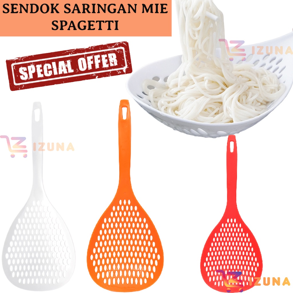 [IZUNA] SENDOK SARINGAN MIE SPAGETTI / SENDOK TIRISAN DAPUR SERBAGUNA / SARINGAN DAPUR ANTI PANAS / SARINGAN BAKSO