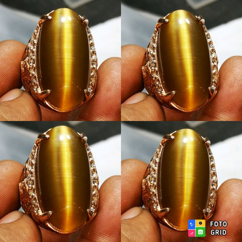 Batu permata brown cat eye