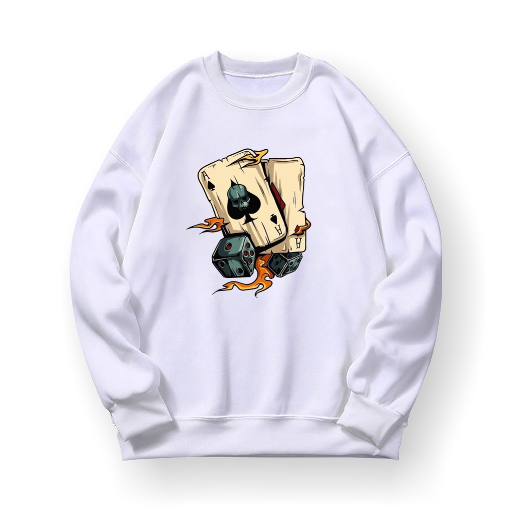 black jack Sweatshirt Basic II Sweater Crewneck Print DTF II Sz M - XL Anak &amp; Dewasa ( Pria &amp; Wanita )