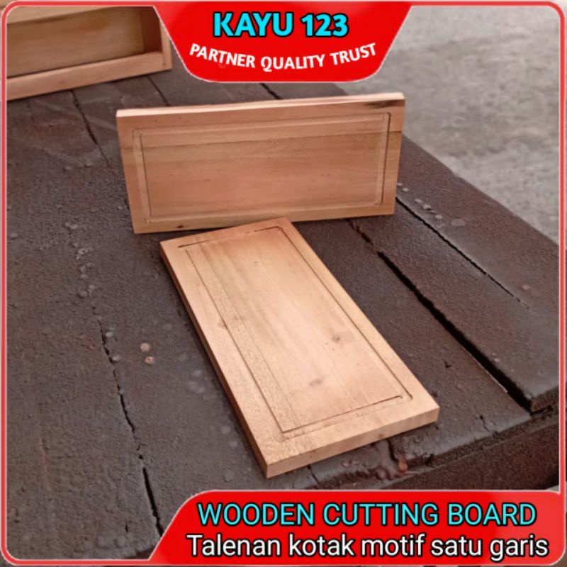 Talenan kayu mahoni / Talenan kayu edge line / Talenan kayu mahoni asli