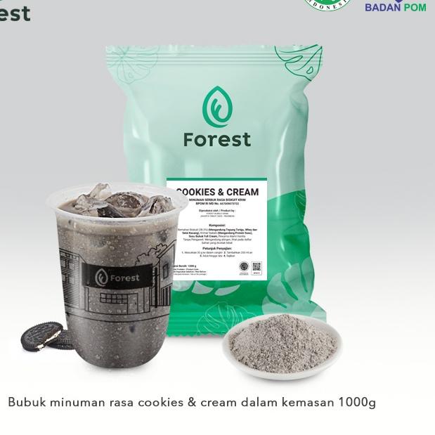 

Promo✔️-Bubuk Minuman COOKIES AND CREAM Powder - FOREST Bubble Drink