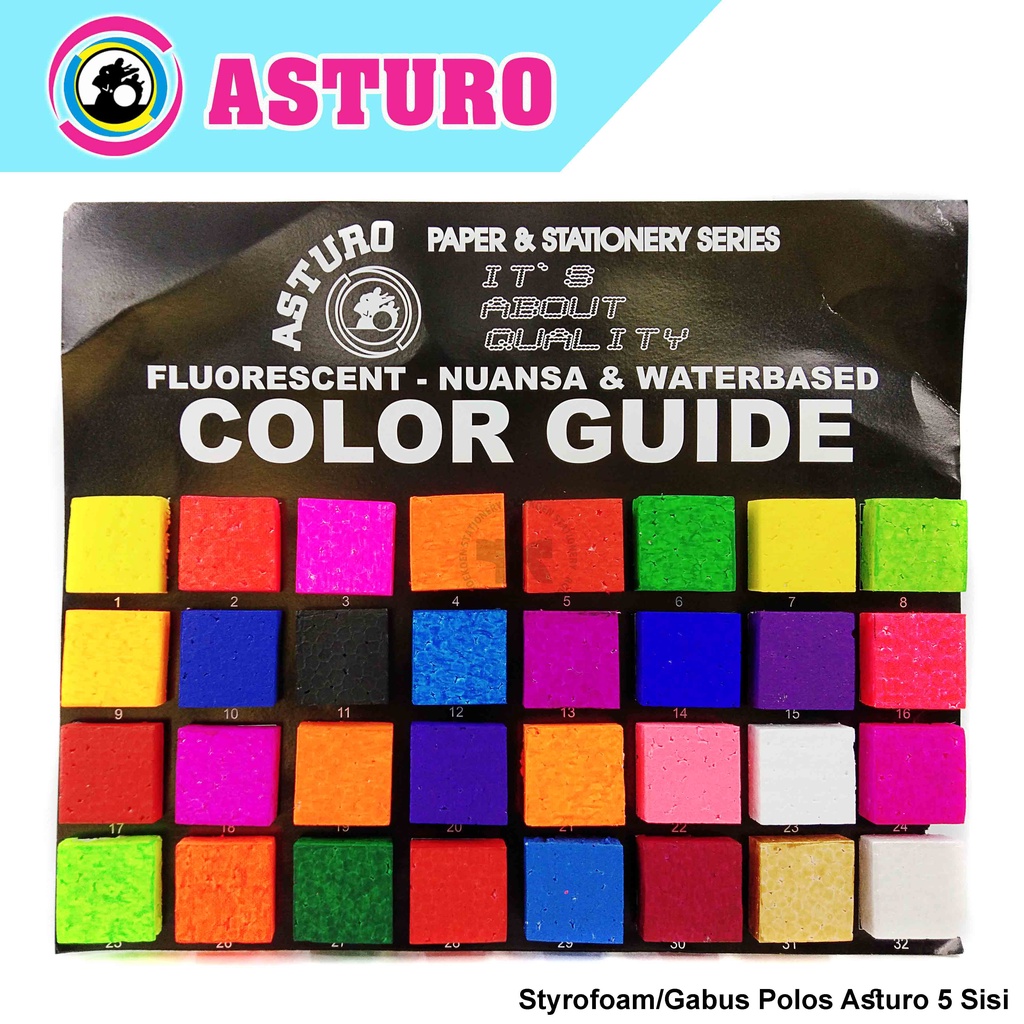 

Asturo Styrofoam 5 Sisi Warna (Pembelian Minimal 3 lembar Untuk Keamanan Pengiriman)