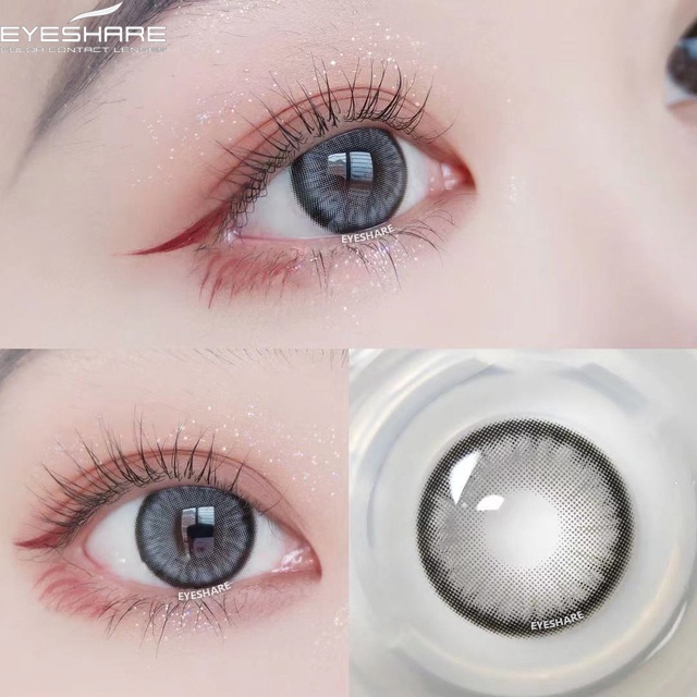 Menyinarimu【COD】kontak lensa 14.5mm soflens grey brown soflens make up softlens brown