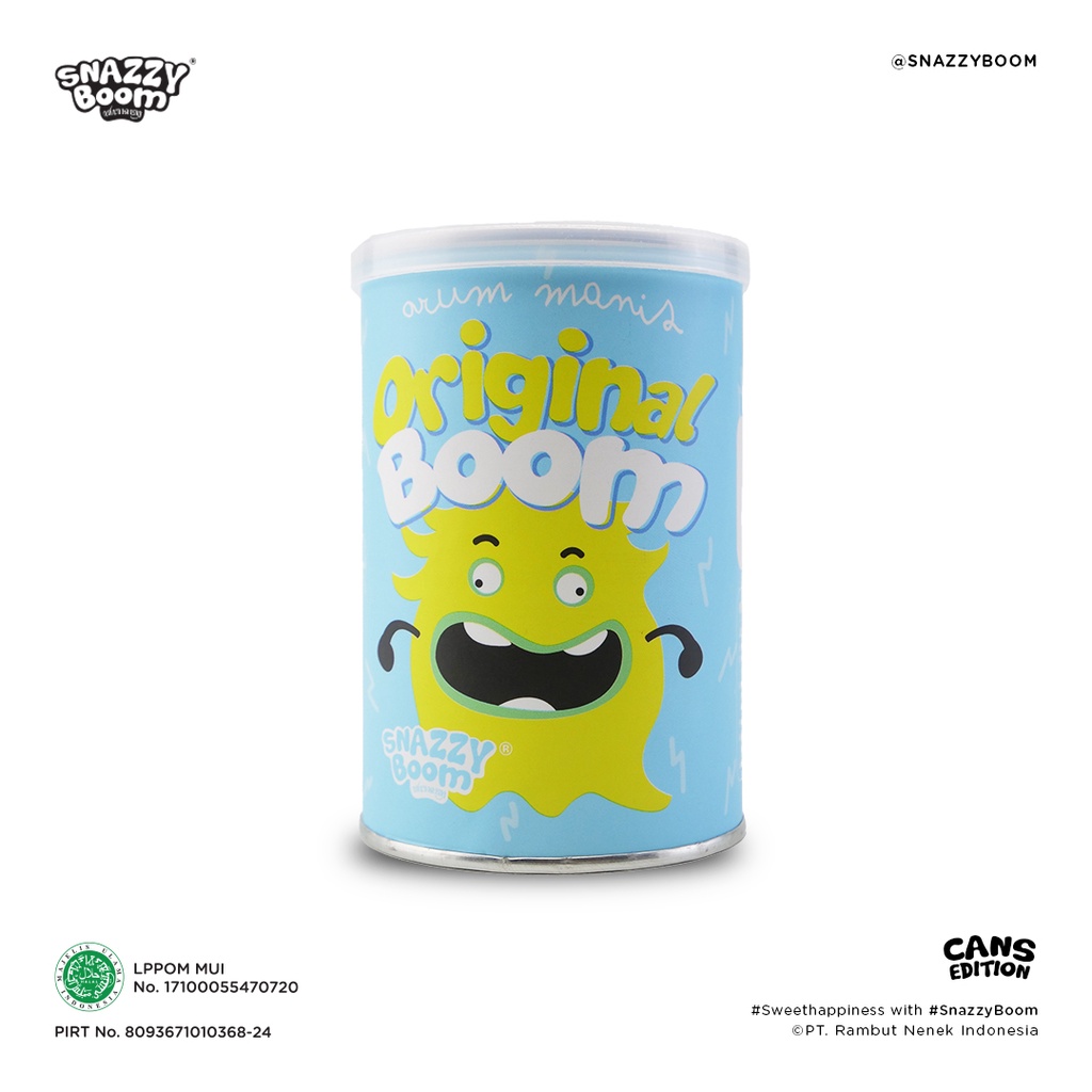 

Snazzy Boom Original Cans Edition - Arum Manis / Gulali / Rambut Nenek / Arbanat / Cotton Candy