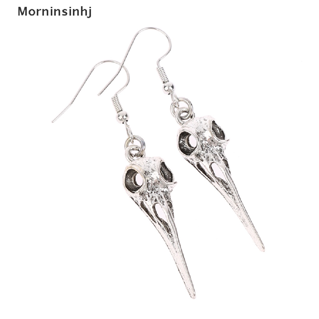 Anting Tengkorak Burung Mornin, Perhiasan Gotik, Hadiah Anting Goth, Anting Punk id