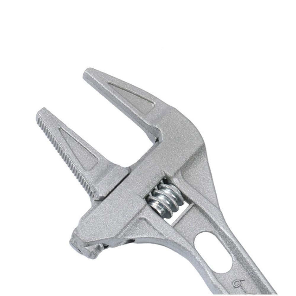 [Elegan] Universal Wrench Aluminium Alloy Adjustable Kunci Ledeng Pembukaan Kunci Pas Pegangan Pendek Pembukaan Besar Universal Spanner