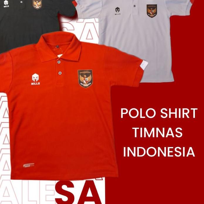 ➢ POLOSHIRT TIMNAS INDONESIA 2022 / BAJU TIMNAS INDONESIA ( pilihan logo garuda sablon dan bordir ) 