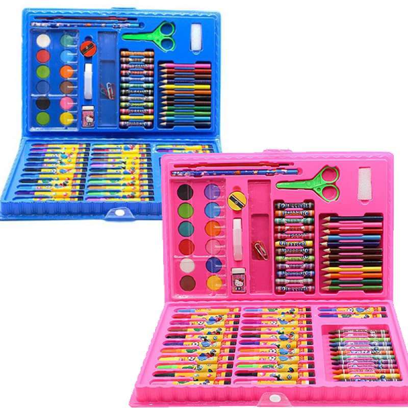 KRAYON Colouring Set 86 pcs Pensil Warna Crayon set Stationary Kado anak