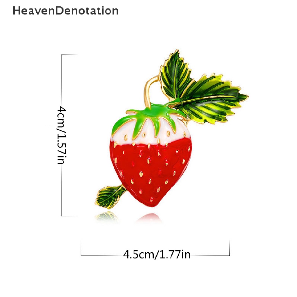 [HeavenDenotation] Indah Strawberry Bros Pin Desain Baru Enamel Buah Pesta Kantor Bros Pakaian Syal Klip Fashion Perhiasan Hadiah HDV