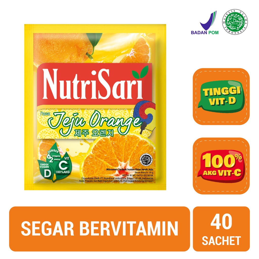 

NutriSari Jeruk Jeju 40 sachet - Minuman Buah Vitamin C