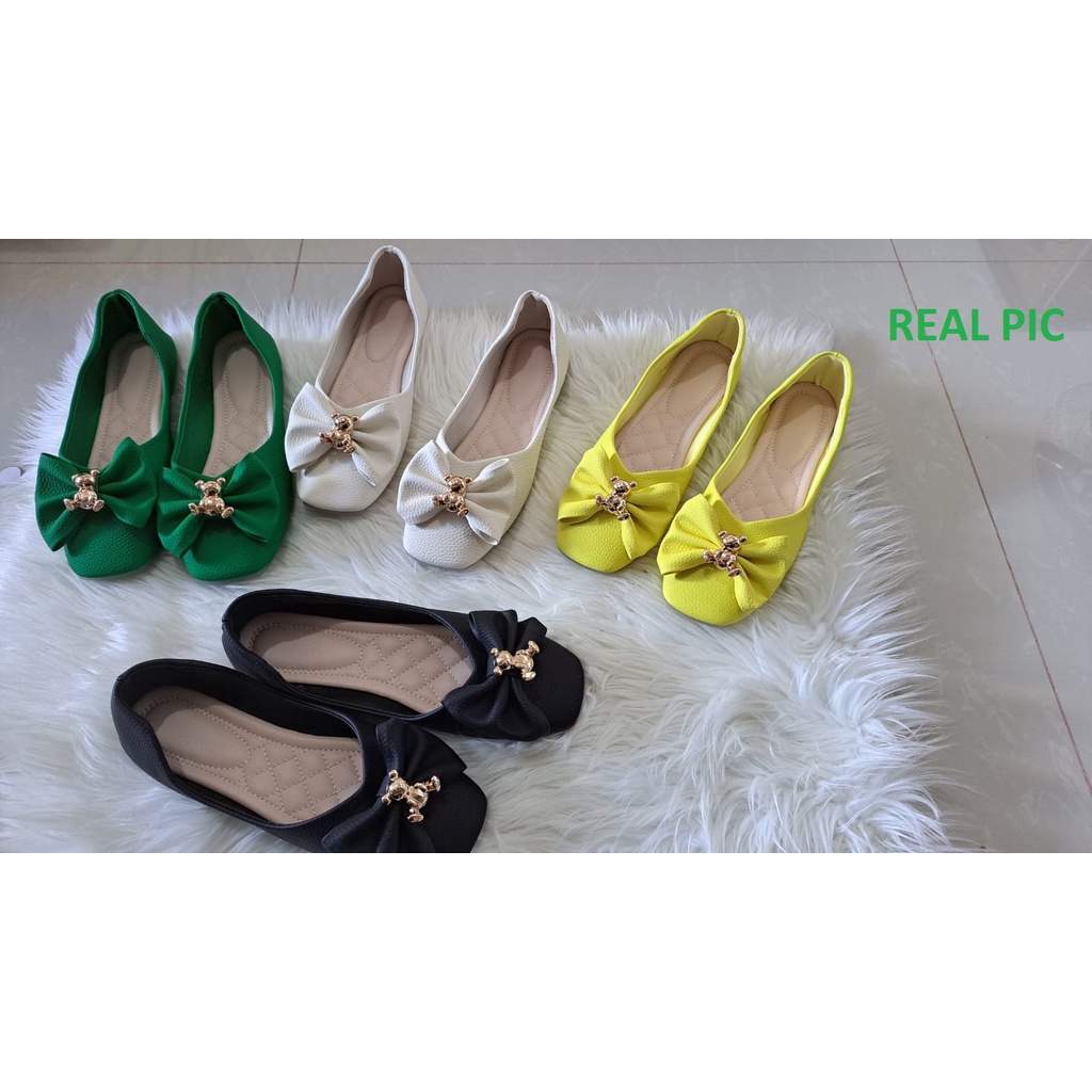 [LC] [1KG MUAT 3 PASANG] 1495 Sepatu Wanita Flat Ballerina A-820 Balet ELEGAN CANTIK Pesta Kerja Keren Trend Casual Kualitas Bagus Impor