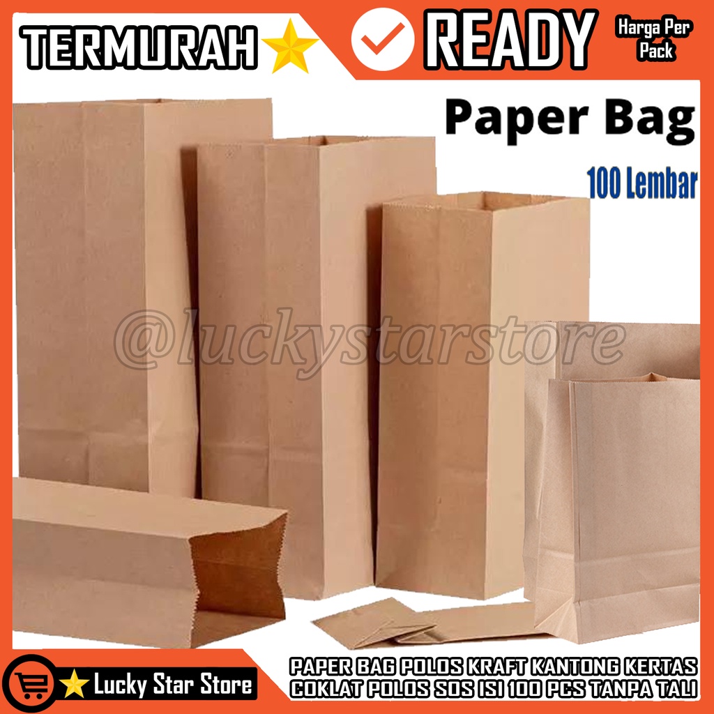 

PAPER BAG POLOS KRAFT KANTONG KERTAS GOODIE BAG KERTAS MURAH TAS KERTAS KECIL MINI SOUVENIR KADO MAKANAN KUE ISI 100 PCS MERK AYOLAH 1 PACK KANTONG KERTAS COKLAT POLOS SOS 12X7X19CM KANTONG PAPER BAG SOUVENIR, BUNGKUS KEBAB, ROTI BOY, AYAM PAPER BAG POLOS