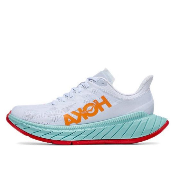 Hoka One Carbon X2 White Blue