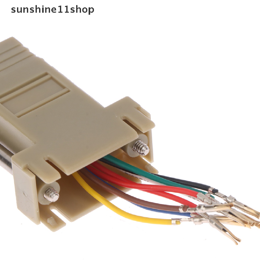 Sho Konektor Adaptor 9pin DB9 RS232 Male Female Ke RJ45 DB9 Untuk Komputer N