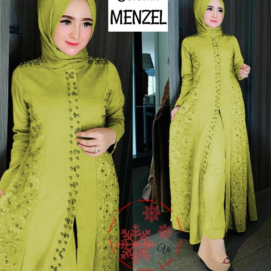 ❋ 4 UKURAN M L XL XXL / ONE SET MENZEL / SETELAN SET MENZEL 2IN1 / SET TUNIK LONG BUSUI + CELANA PAN
