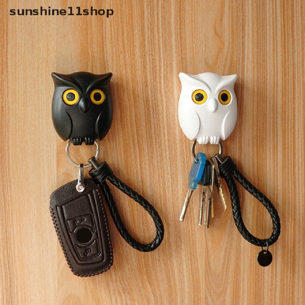 Sho Gantungan Dinding Gantungan Kunci Inovatif Key Hook Door Hanger Organizer Night Owl Magnetic Storage Rack Holder Home N