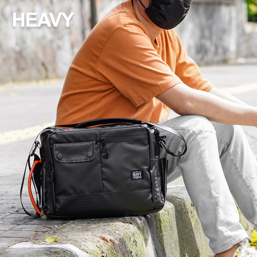 Heavy Official Shop - Tas Selempang Pria Heavy Kasual Premium Street Crossbody Laptop Message Bag