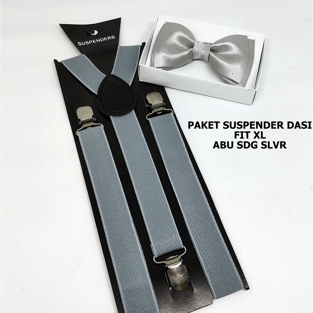 Paket Suspender Dasi Kupu Fit XL Bretel Dewasa Special Color Size Fit XL