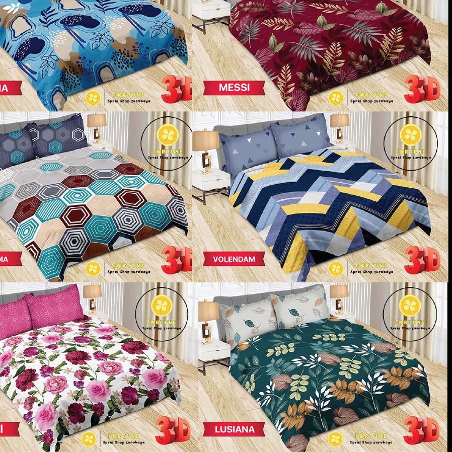 ✸ Sprei King BONITA 3D Disperse  Bantal 4, B4 (BISA COD) no. 1 ➺