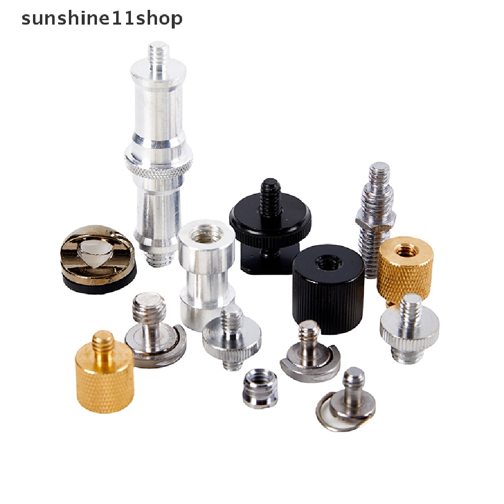 Sho Hot Shoe Mount Phone Holder Dual Nut Cold Shoe Adapter Untuk Kamera DSLR N