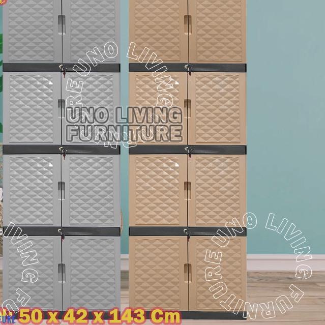 ⅍ FULL KUNCI LEMARI PAKAIAN PLASTIK FULL KUNCI 4 SUSUN LEMARI TABITHA PENGUNCIAN TABITHA 4 SUSUN ➫