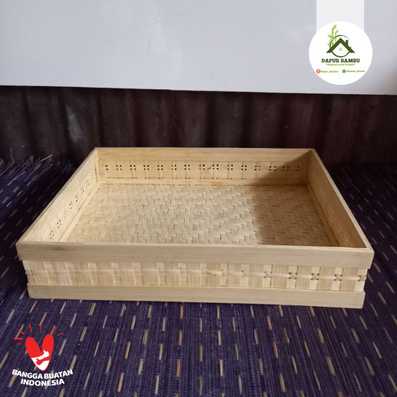 Nampan Box Kotak Bambu Tempat Tumpeng/Tempat Menyimpan Makanan/Hamper Bambu/Rantang Kotak Tumpeng