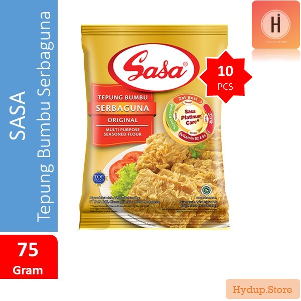

Sasa Tepung Bumbu Serbaguna Original Renceng isi 10 Sahset Kemasan 75 Gr