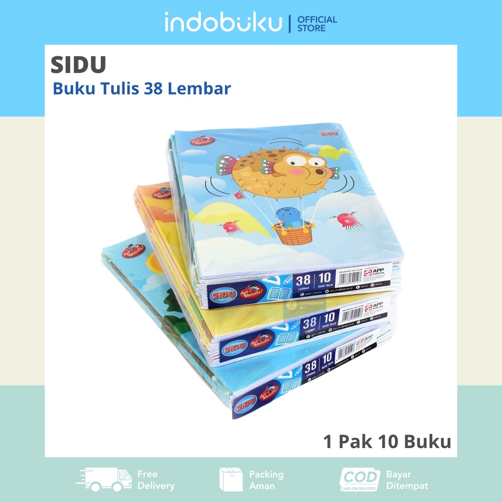 

( 1 Pack ) Buku Tulis Sinar Dunia / SIDU isi 38 Lembar