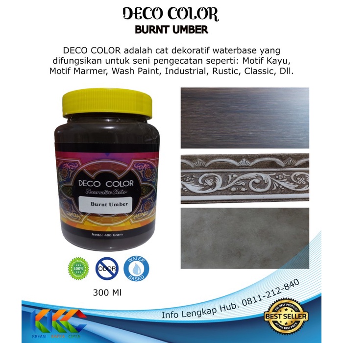 

DISKON/ Deco Color Burnt Umber | Pewarna Cat Dekoratif Cokelat Tua