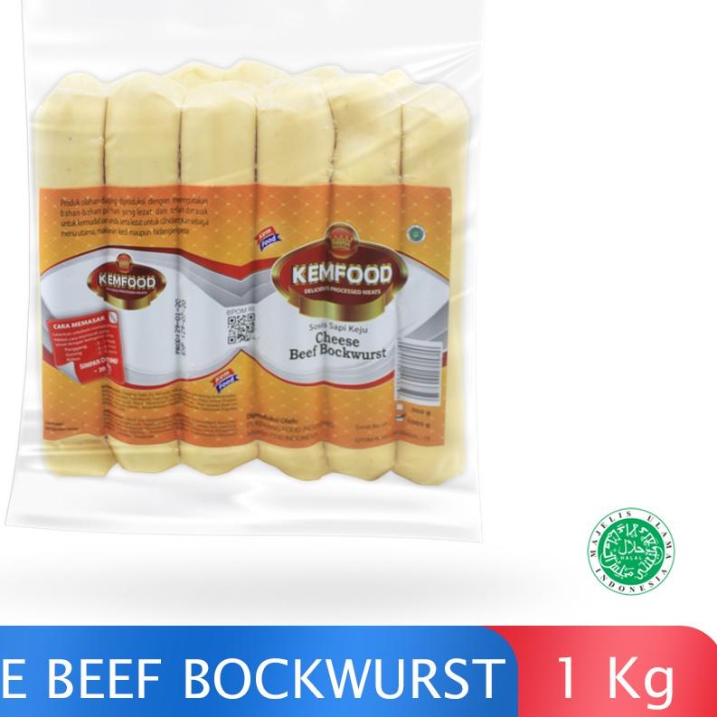 

۝ Kemfood Sosis Sapi Keju Bockwurst 1kg ♜