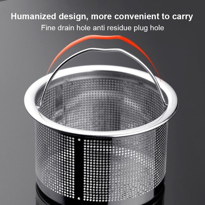 ღ Stainless Steel Sink Filter Layar Umum Pipa Saluran Pembuangan Floor Drain Anti Menyumbat Filter Drainase Port Selokan Saringan Dapur anti-Clog Alat